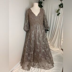 Mac Duggal Elegant Silver Gown